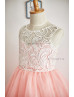 Lace Tulle Knee Length Flower Girl Dress Girl Holiday Dress